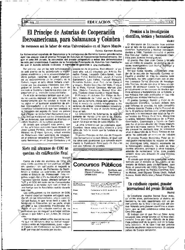 ABC MADRID 31-05-1986 página 52