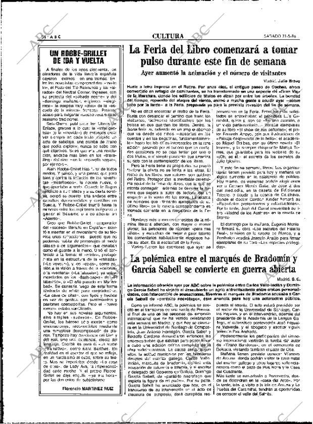 ABC MADRID 31-05-1986 página 54