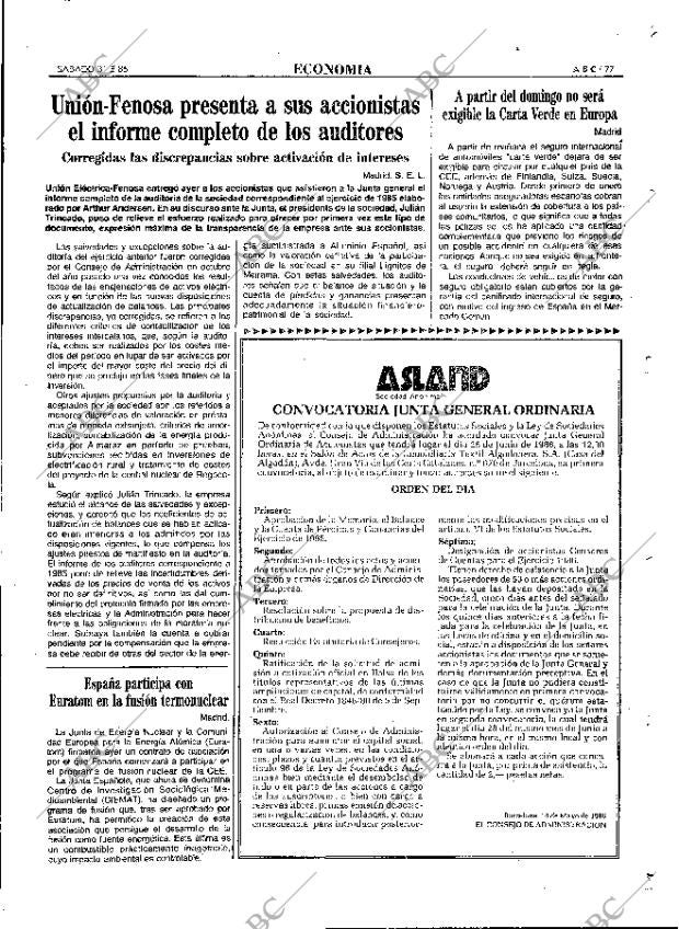 ABC MADRID 31-05-1986 página 77