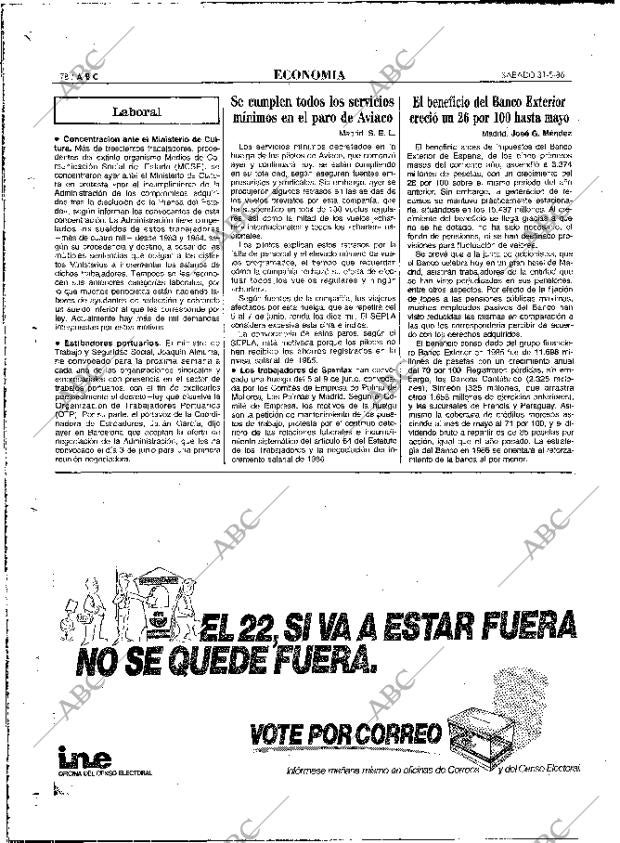 ABC MADRID 31-05-1986 página 78