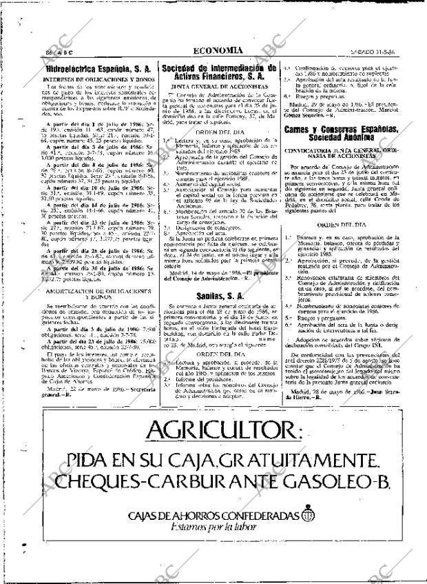 ABC MADRID 31-05-1986 página 86