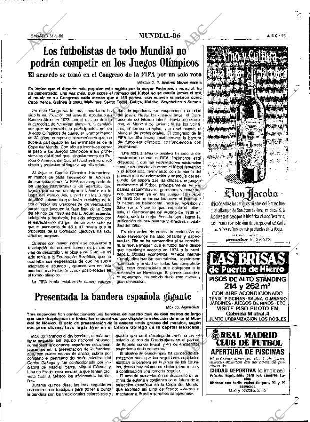 ABC MADRID 31-05-1986 página 93