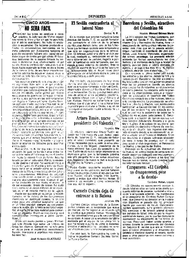 ABC SEVILLA 04-06-1986 página 54
