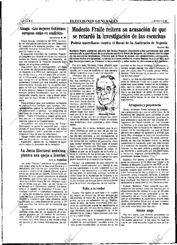 620px x 855px - PeriÃ³dico ABC MADRID 05-06-1986,portada - Archivo ABC