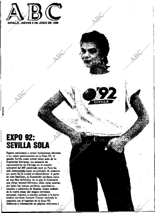 ABC SEVILLA 05-06-1986 página 1