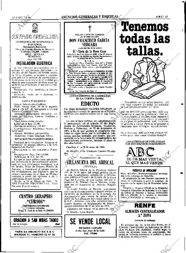 ABC SEVILLA 07-06-1986 página 67