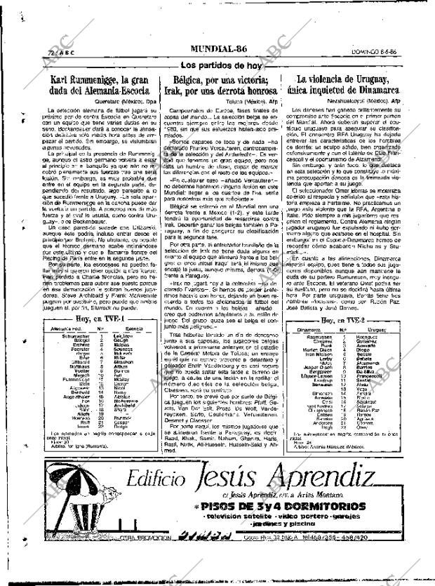 ABC MADRID 08-06-1986 página 72