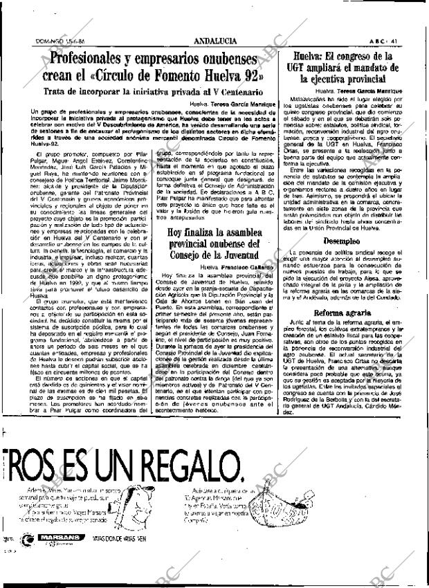 ABC SEVILLA 15-06-1986 página 41