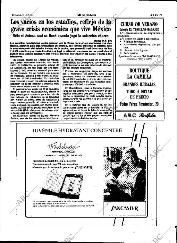 ABC SEVILLA 15-06-1986 página 79