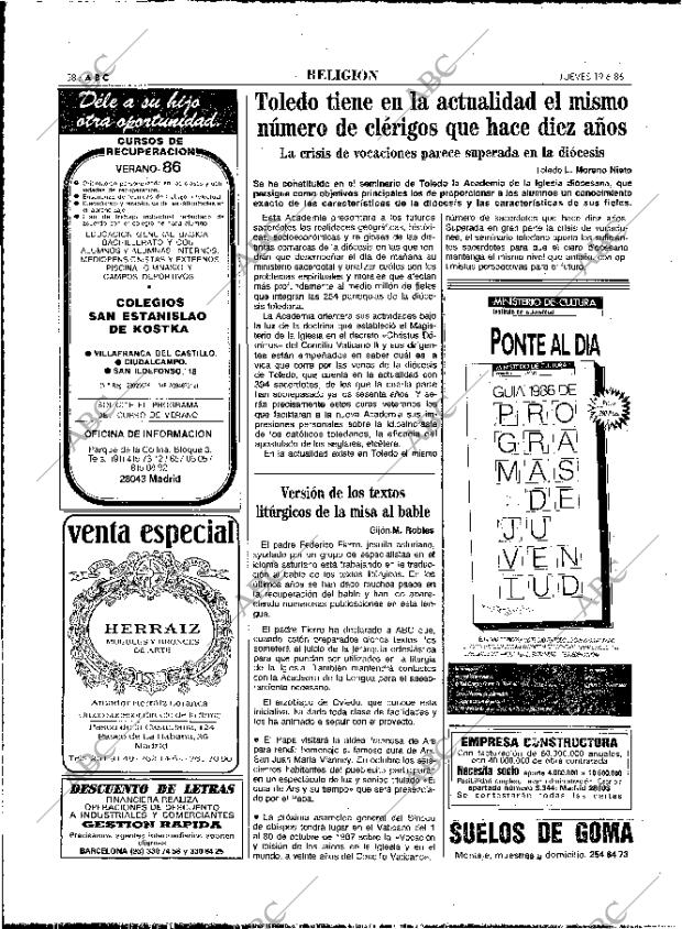 ABC MADRID 19-06-1986 página 58