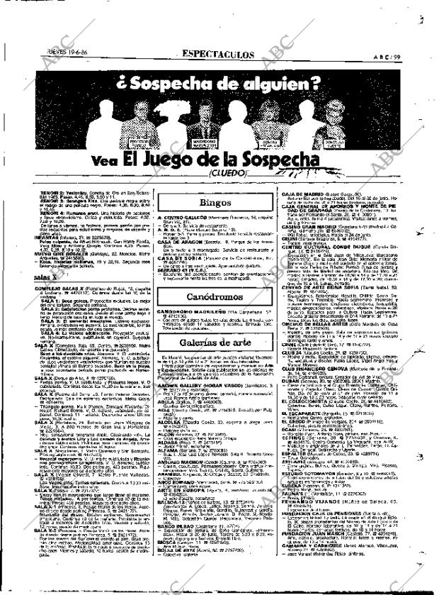 ABC MADRID 19-06-1986 página 99