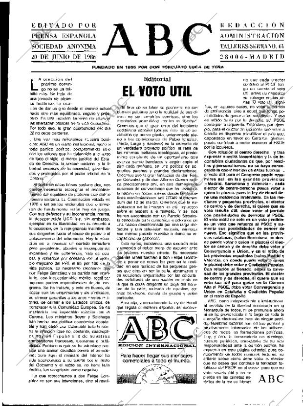 ABC MADRID 20-06-1986 página 3