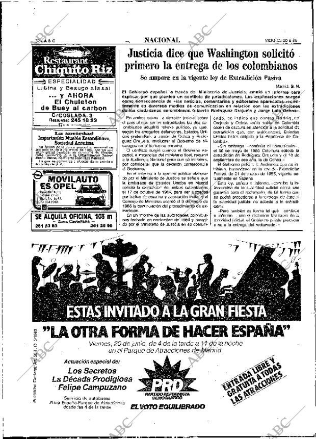 ABC MADRID 20-06-1986 página 32