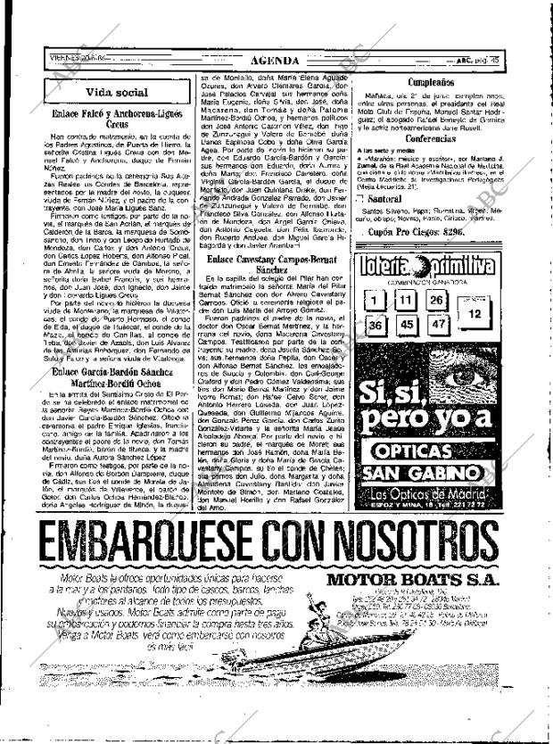 ABC MADRID 20-06-1986 página 45