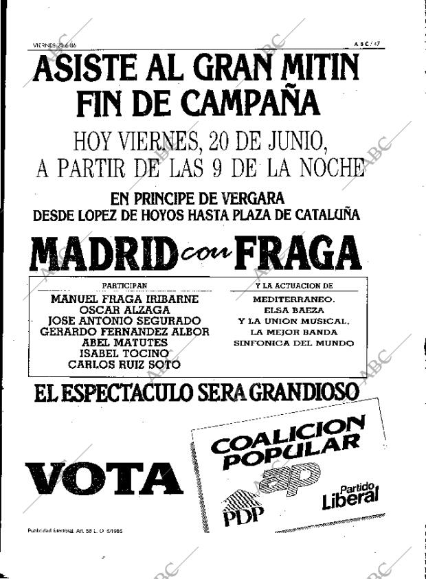 ABC MADRID 20-06-1986 página 47