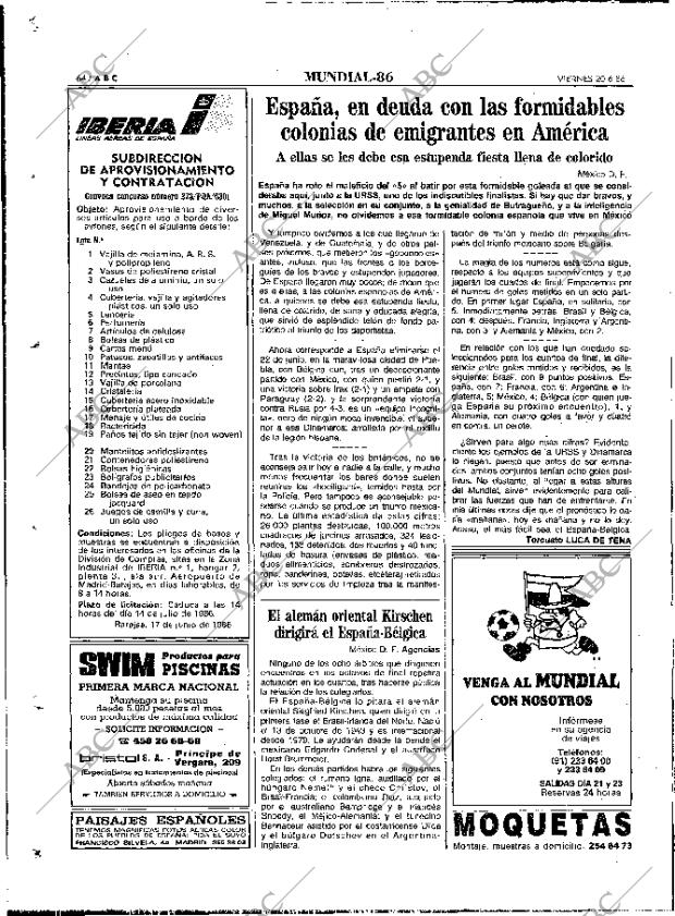 ABC MADRID 20-06-1986 página 64