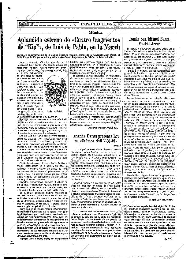 ABC MADRID 20-06-1986 página 86