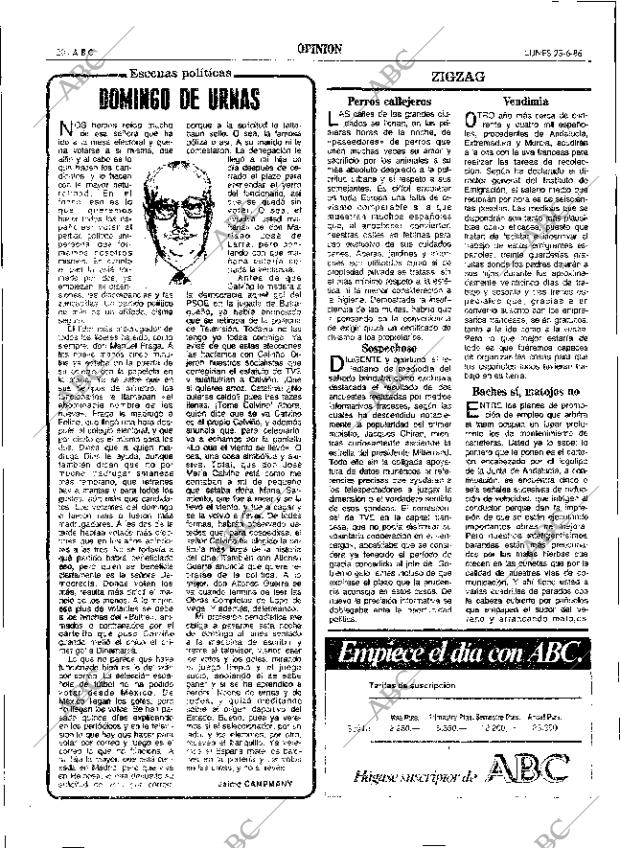 ABC SEVILLA 23-06-1986 página 20