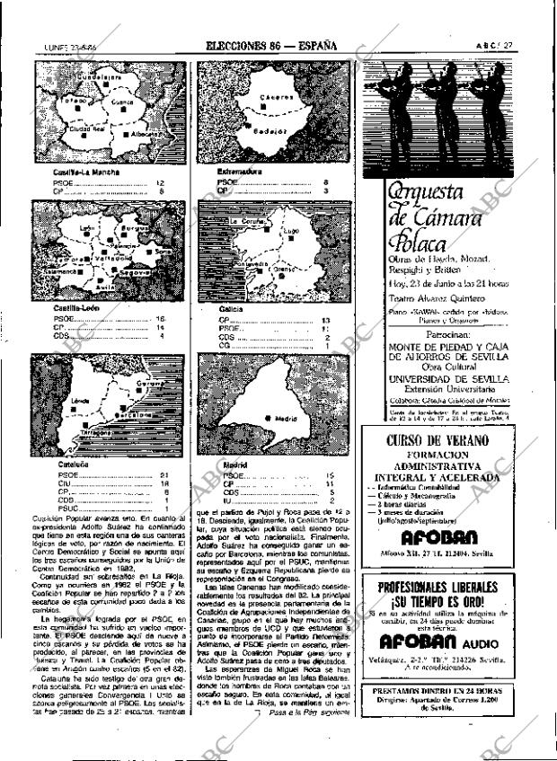 ABC SEVILLA 23-06-1986 página 27