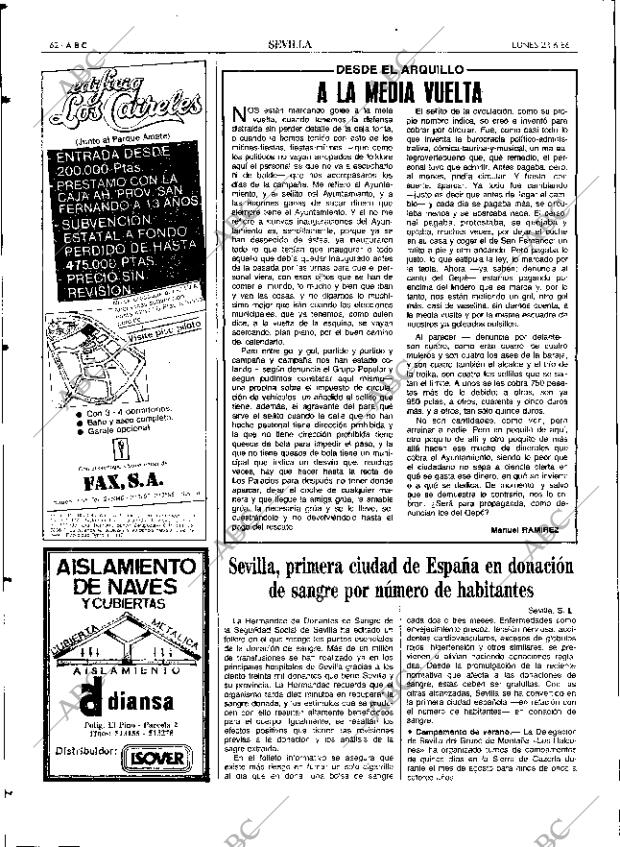 ABC SEVILLA 23-06-1986 página 62