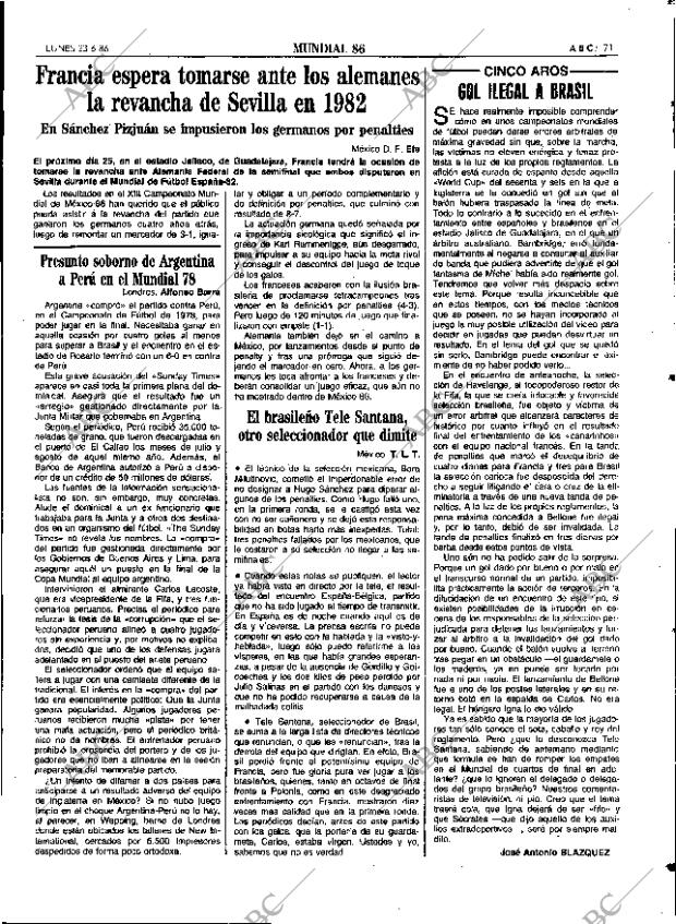 ABC SEVILLA 23-06-1986 página 71