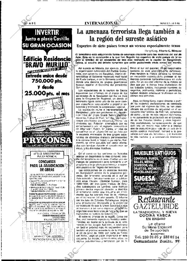 ABC MADRID 24-06-1986 página 28