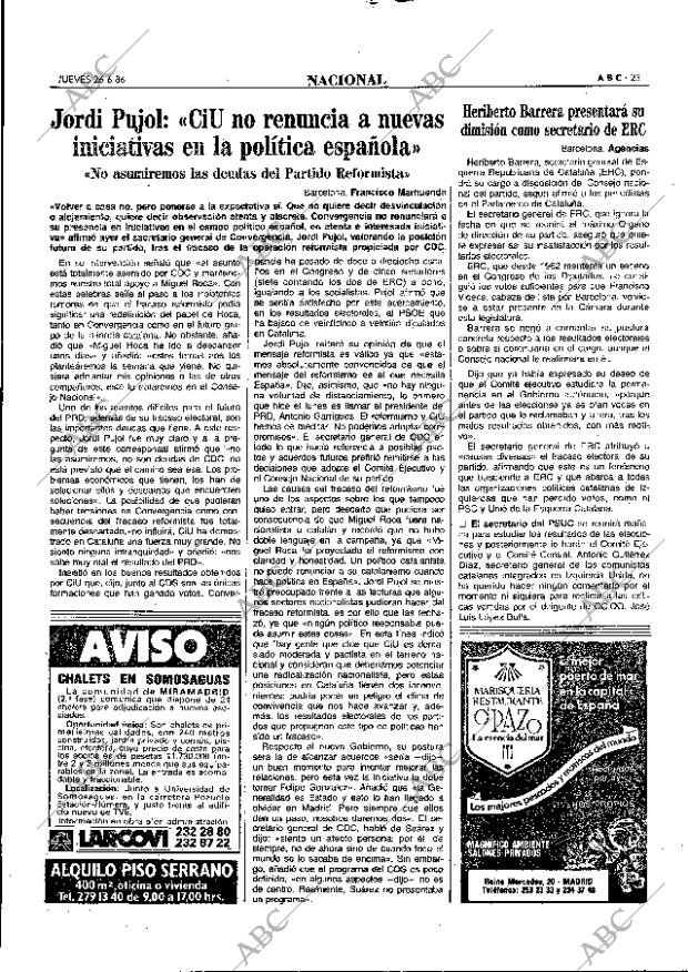 ABC MADRID 26-06-1986 página 23