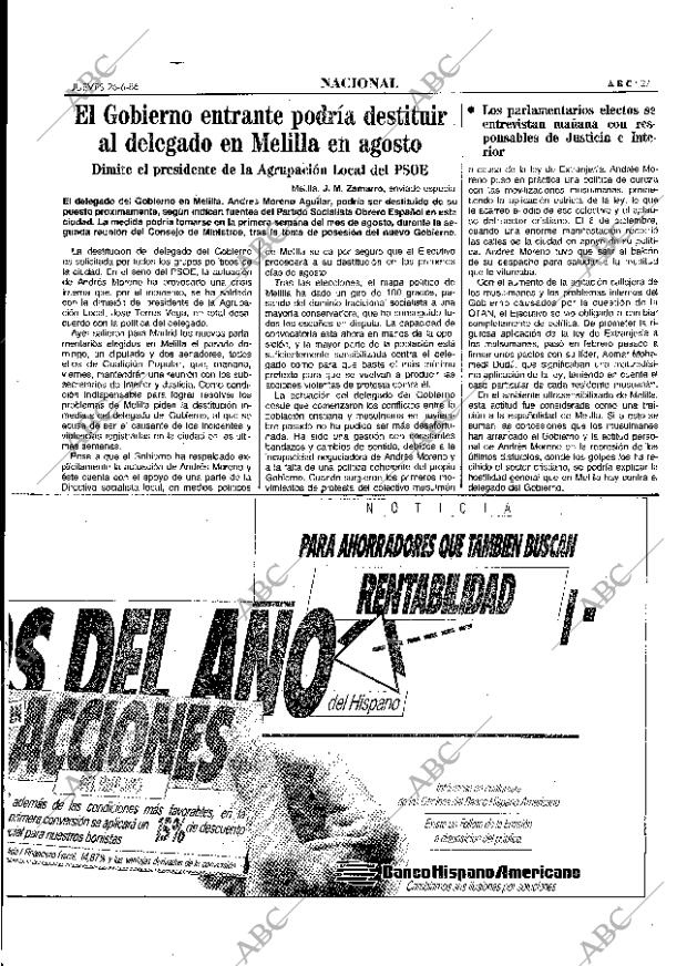 ABC MADRID 26-06-1986 página 27