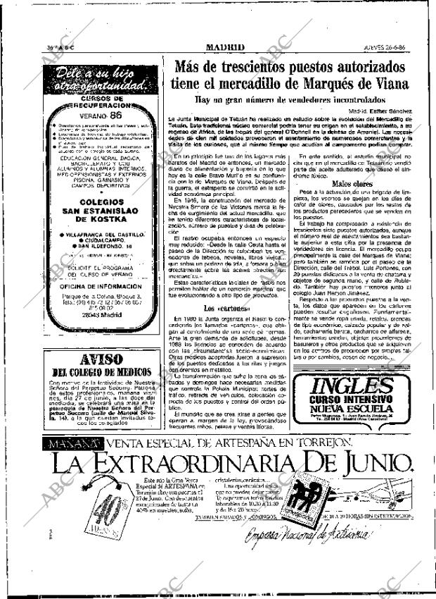 ABC MADRID 26-06-1986 página 36