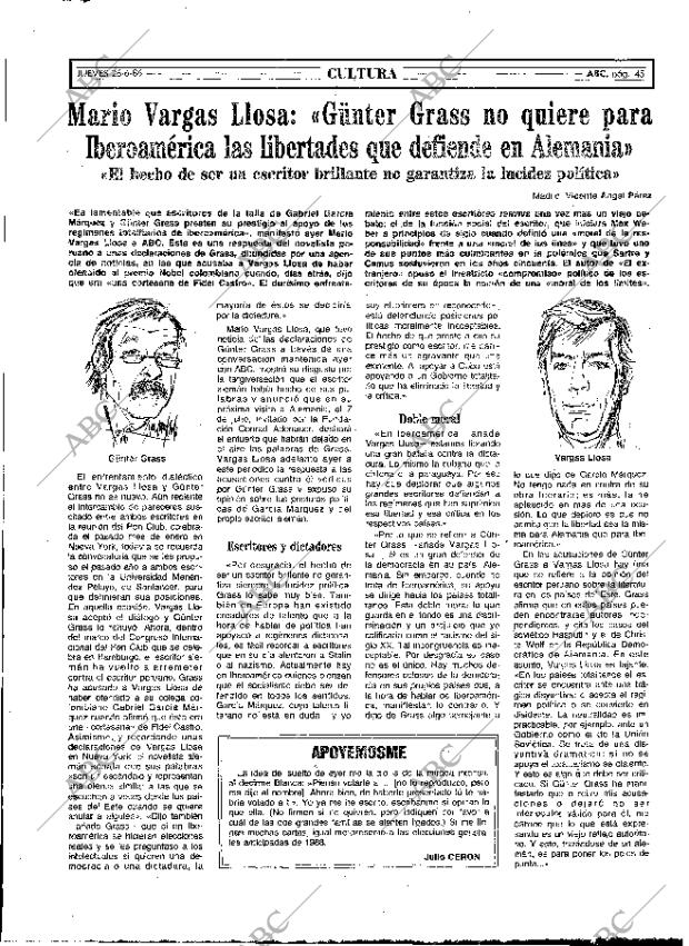 ABC MADRID 26-06-1986 página 45