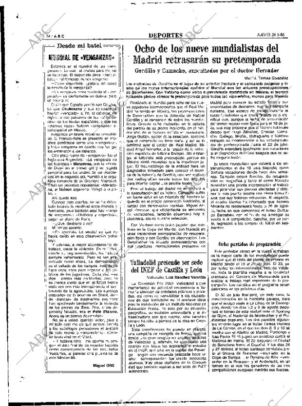 ABC MADRID 26-06-1986 página 74