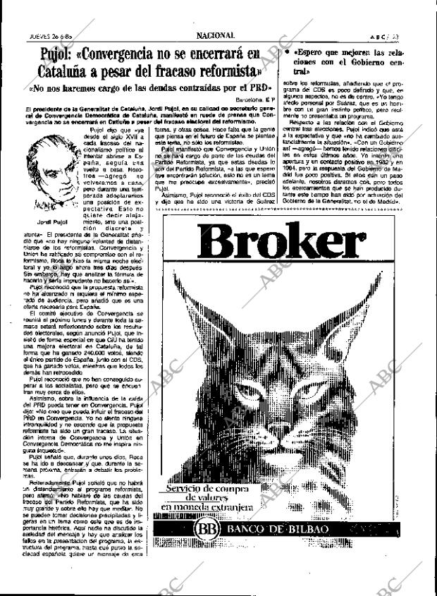 ABC SEVILLA 26-06-1986 página 23