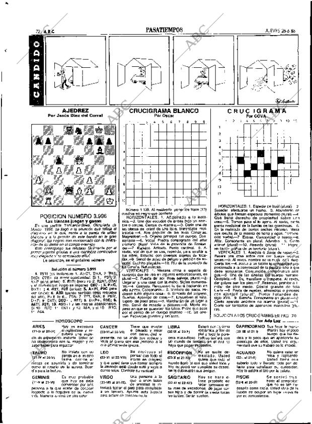 ABC SEVILLA 26-06-1986 página 72