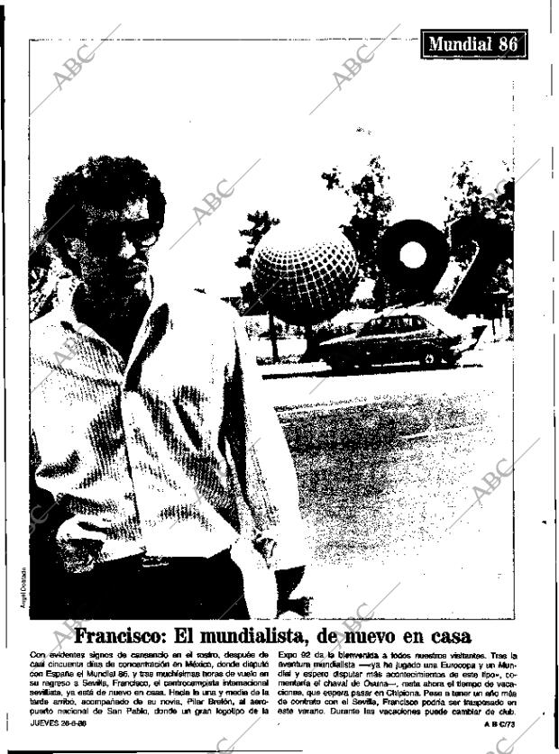 ABC SEVILLA 26-06-1986 página 73