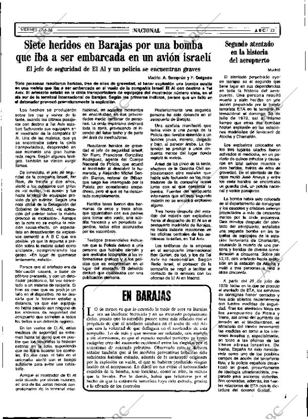 ABC SEVILLA 27-06-1986 página 23