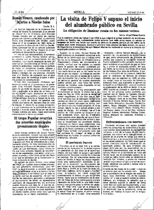 ABC SEVILLA 27-06-1986 página 42