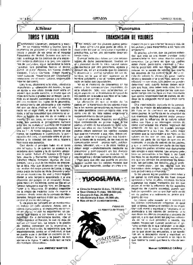 ABC SEVILLA 28-06-1986 página 14