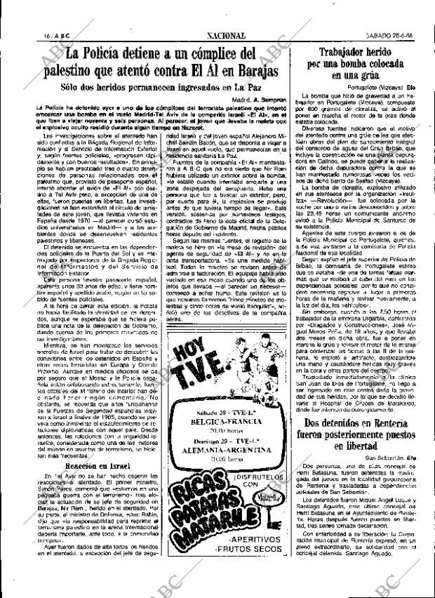 ABC SEVILLA 28-06-1986 página 16