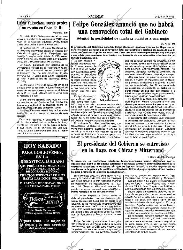 ABC SEVILLA 28-06-1986 página 18