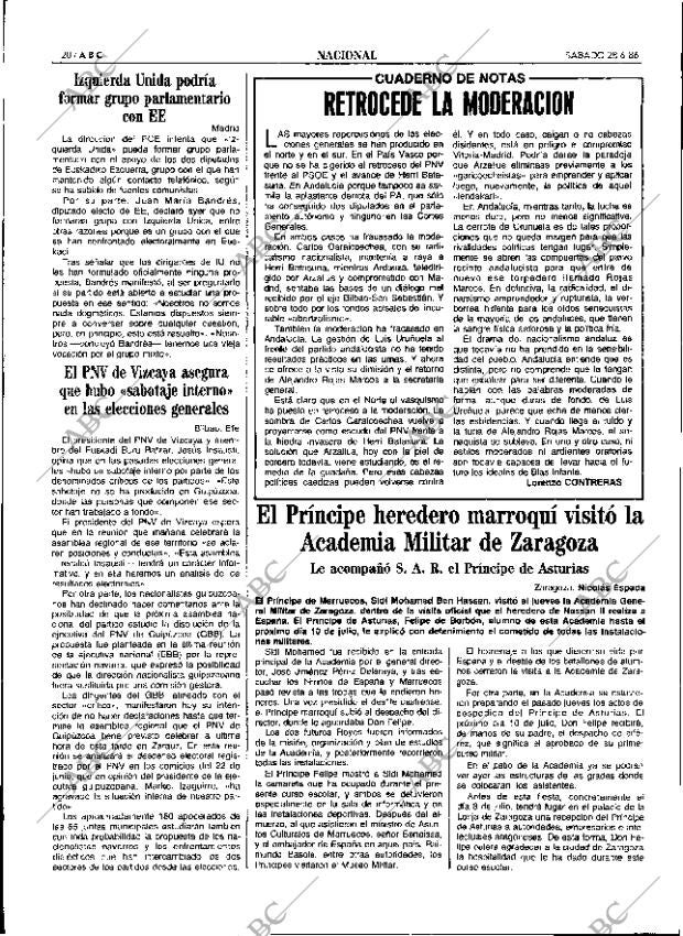 ABC SEVILLA 28-06-1986 página 20