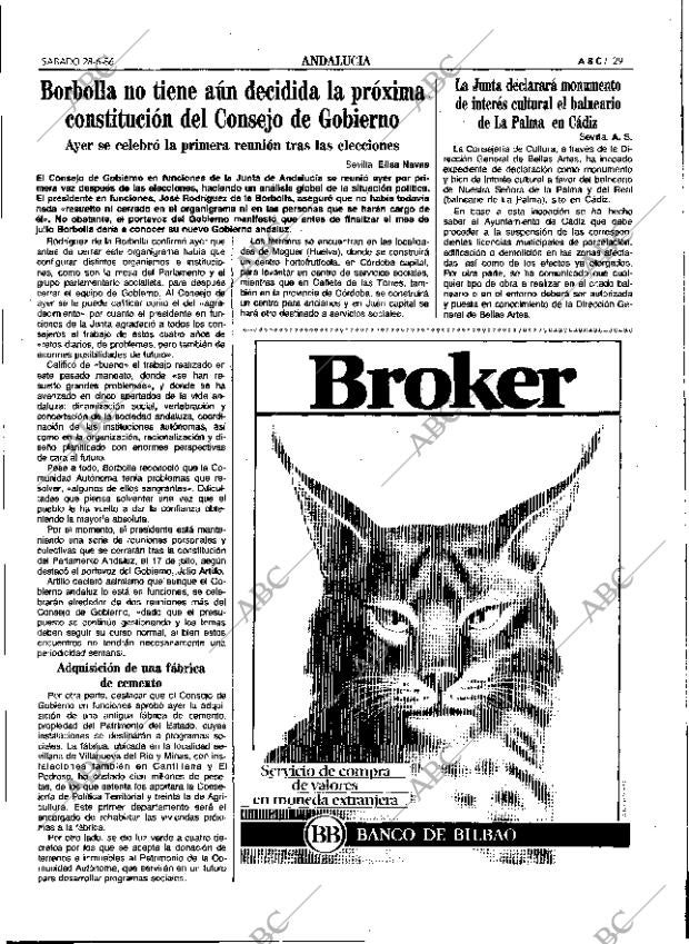 ABC SEVILLA 28-06-1986 página 29