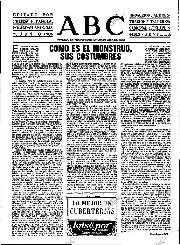 ABC SEVILLA 28-06-1986 página 3