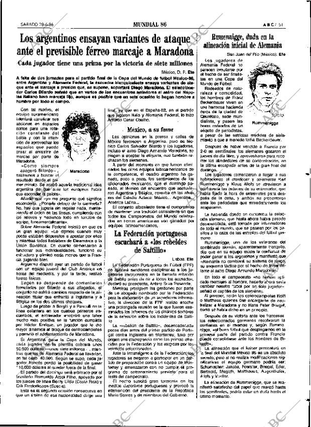 ABC SEVILLA 28-06-1986 página 51