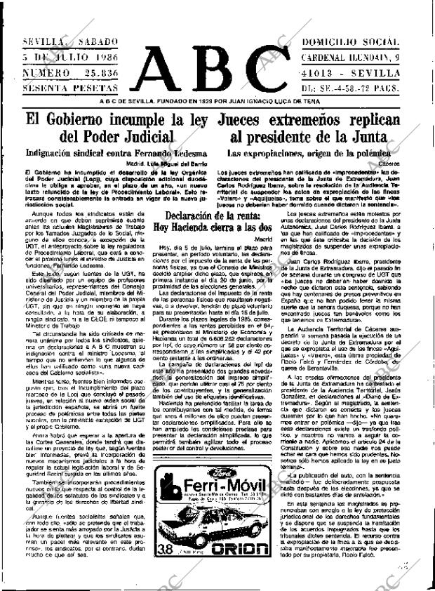 ABC SEVILLA 05-07-1986 página 13