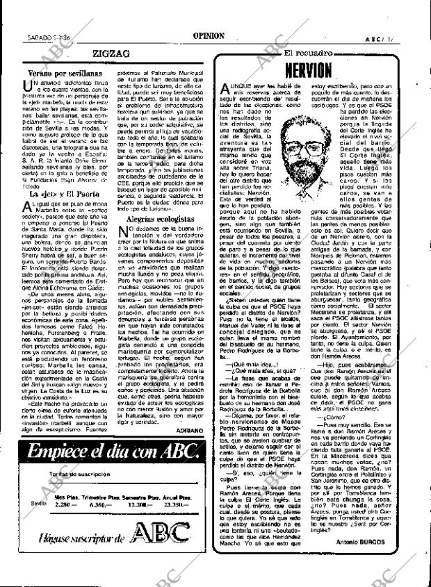 ABC SEVILLA 05-07-1986 página 17