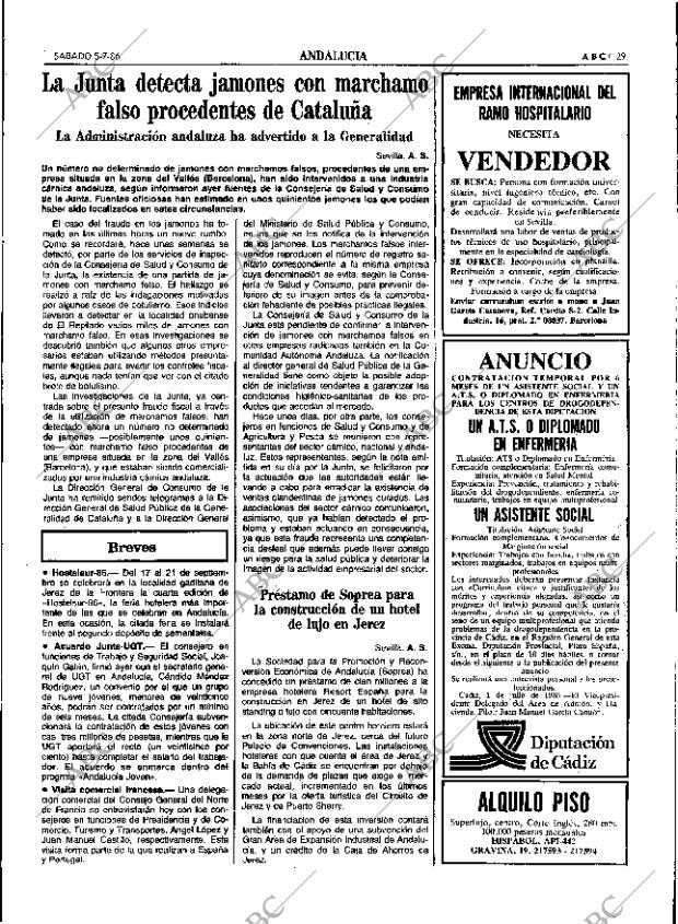 ABC SEVILLA 05-07-1986 página 29