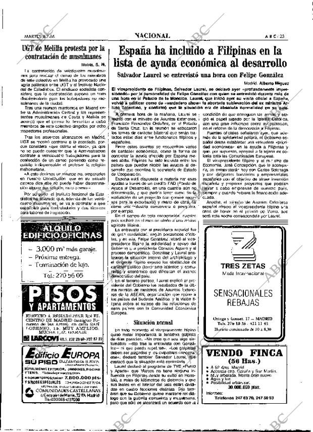 ABC MADRID 08-07-1986 página 23