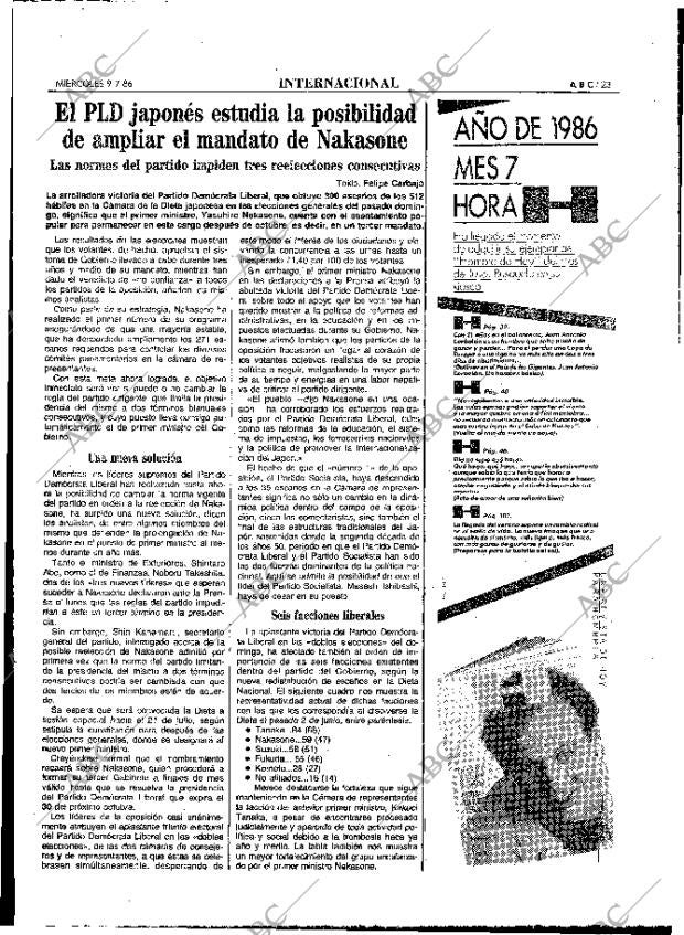 ABC MADRID 09-07-1986 página 23