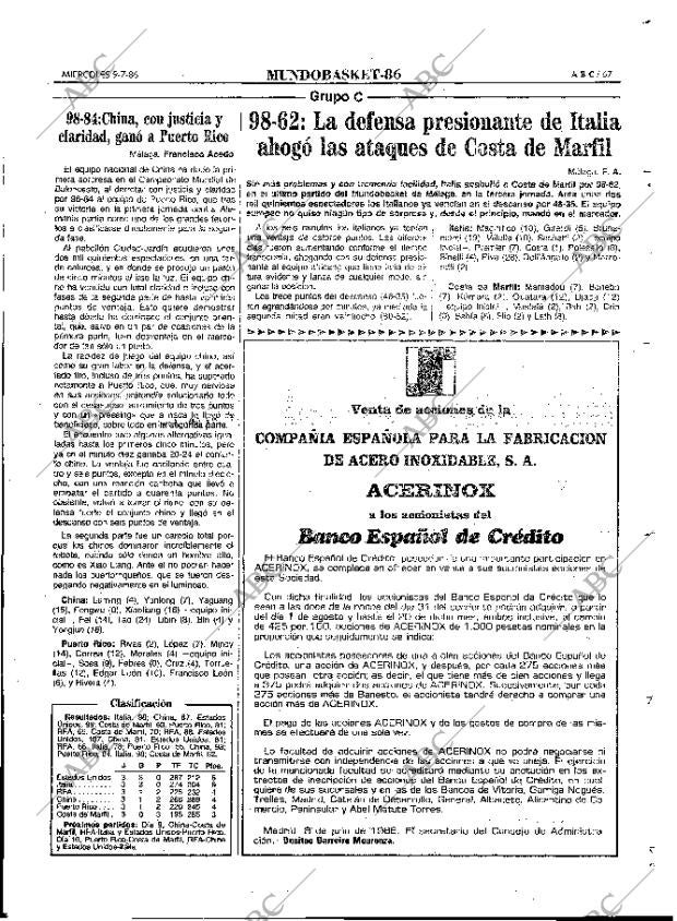 ABC MADRID 09-07-1986 página 67