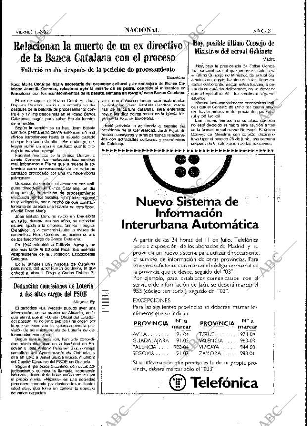 ABC MADRID 11-07-1986 página 21